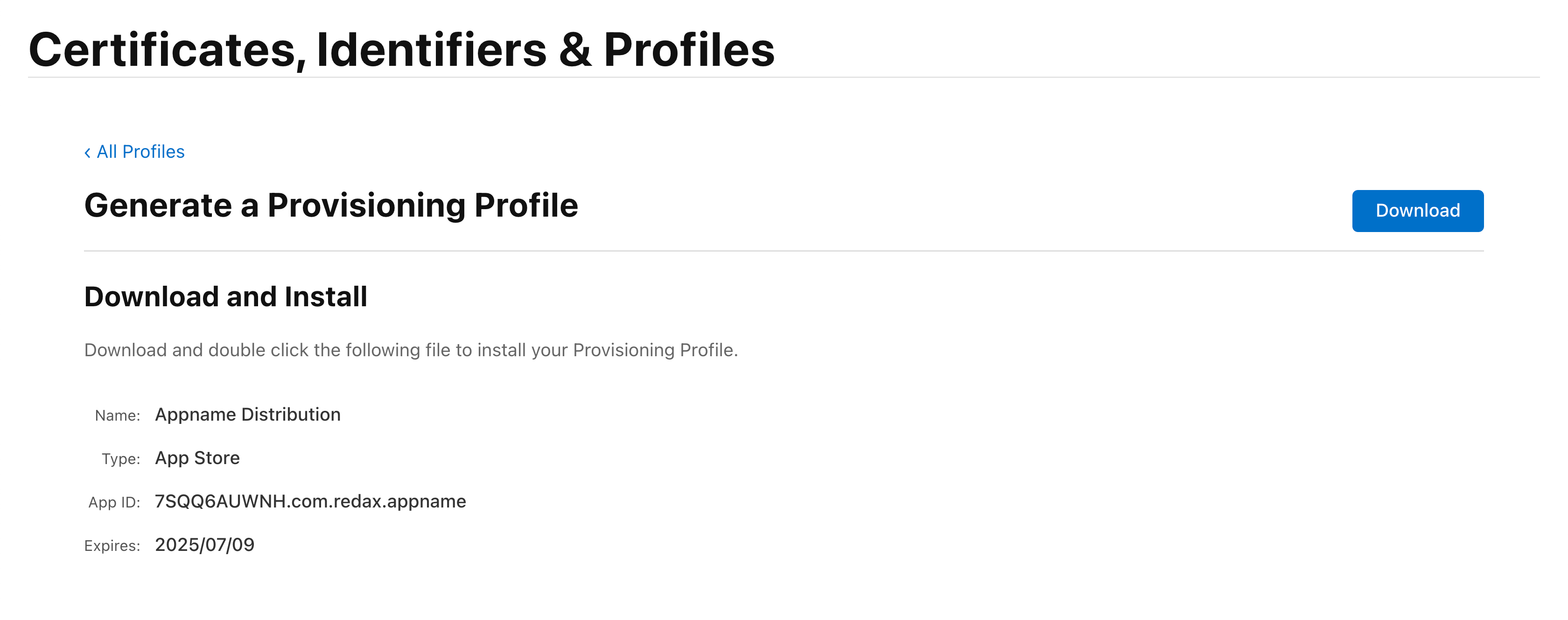  Скачиваем Provisioning Profile 