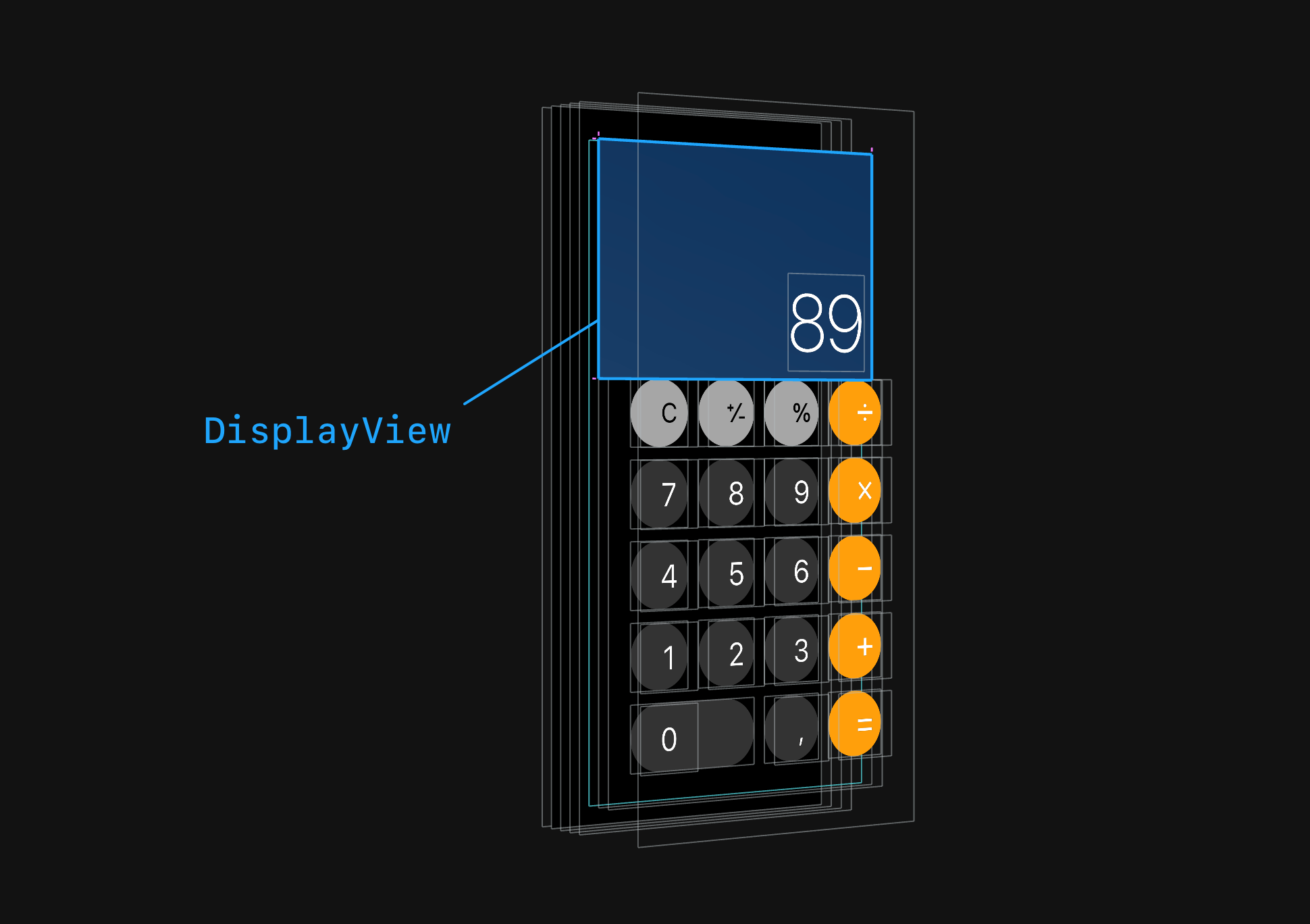  The input window class DisplayView 